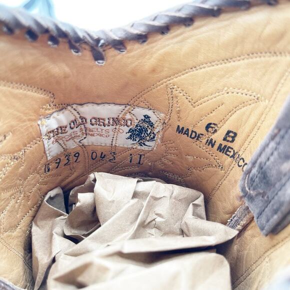 Old Gringo Vintage y2k Jude Brown Floral Overlay Western Cowgirl Boot size 6 - Picture 10 of 10